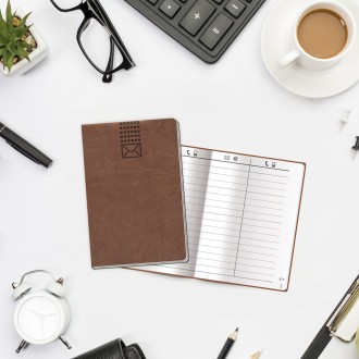 Adressbuch Soft braun mini