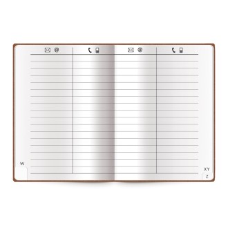 Adressbuch Soft braun mini