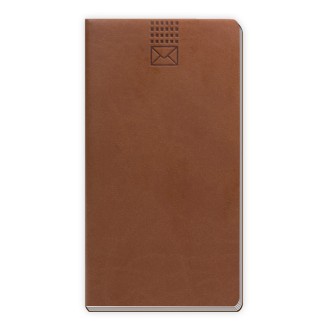 Adressbuch Soft braun slim