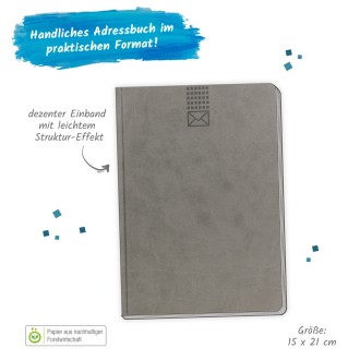 Adressbuch A 5 Soft anthrazit