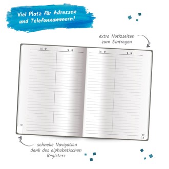 Adressbuch A 5 Soft anthrazit