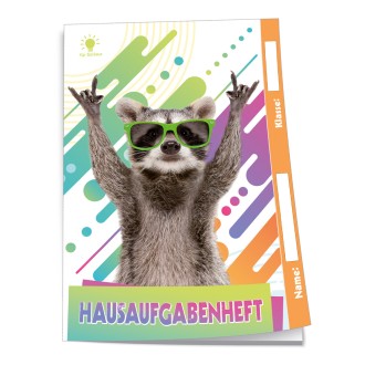 Hausaufgabenheft für Schlaue Waschbär