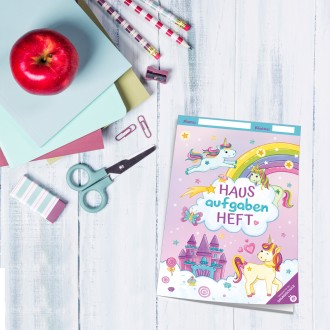 Hausaufgabenheft Grundschule Einhornwelt