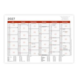 Wandtafelplaner A4 2027