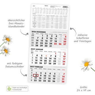 Dreimonatskalender Drei-Monatskalender 2027