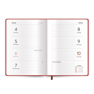 Taschenkalender A6 Soft Touch Herzchen 2027