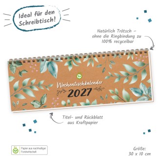 Wochentischkalender Natur 2027