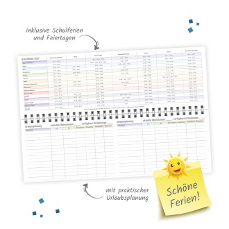 Schreibtischquerkalender Timer Farben 2027