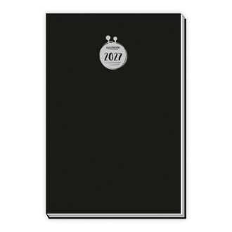 Taschenkalender A6 schwarz 2027