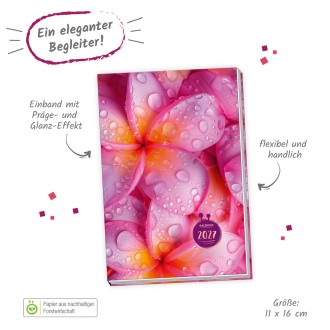Taschenkalender A6 Flowers 2027