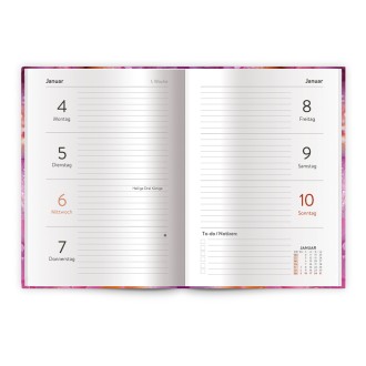 Taschenkalender A6 Flowers 2027