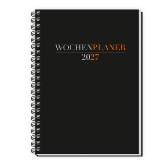 Wochenplaner A5 mit Wire-O Schwarz 2027