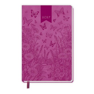 Taschenkalender A7 Soft Touch Schmetterlinge 2027