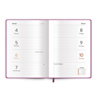 Taschenkalender A6 Soft Touch Schmetterlinge 2027