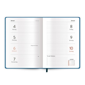 Taschenkalender A6 Soft Touch Maritim 2027