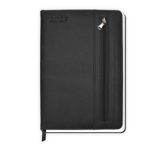 Wochenplaner A5 mit Tasche Schwarz 2027