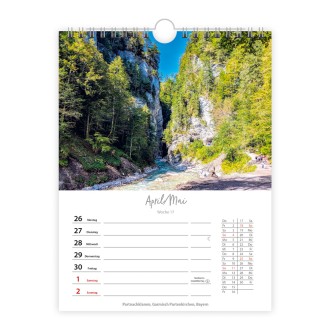 Wochenkalender zum Hängen Deutschlandreise 2027
