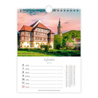 Wochenkalender zum Hängen Deutschlandreise 2027