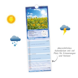Streifenkalender Wetterkalender 2027 Notizkalender