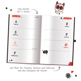 Buchkalender Jahresplaner Schwarzer Humor 2027