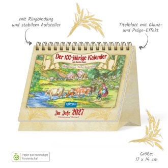 Aufstellkalender Der 100-jährige Kalender 2027