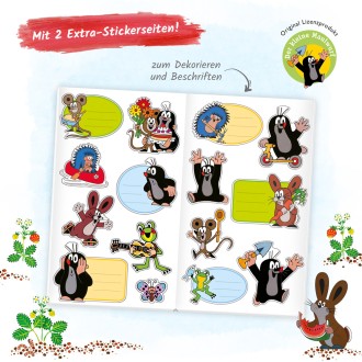 DER KLEINE MAULWURF Ausmalbuch mit Stickern