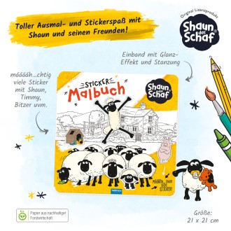 SHAUN DAS SCHAF Stickermalbuch