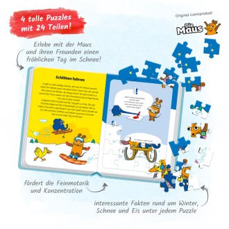 Die Maus Winter-Puzzlebuch