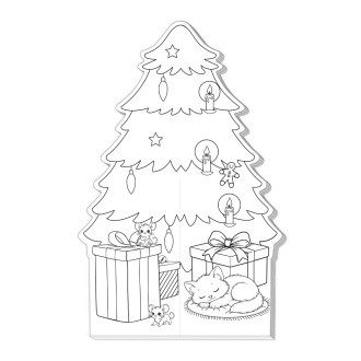 Bastelblock Weihnachtsbaum Mal- und Bastelbuch