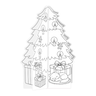 Bastelblock Weihnachtsbaum Mal- und Bastelbuch