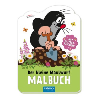 Der kleine Maulwurf Mini-Malbuch mit Glitzerstickern
