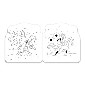 Der kleine Maulwurf Mini-Malbuch mit Stickern Winter
