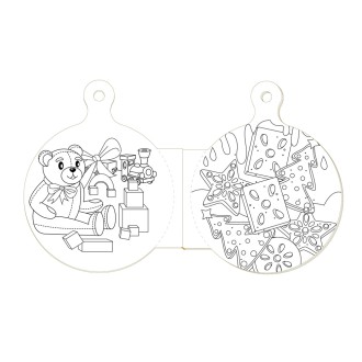 Malbuch Weihnachts-Malbuch Kugelform