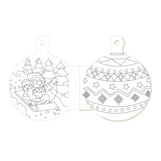 Malbuch Weihnachts-Malbuch Kugelform