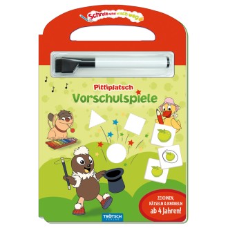 UNSER SANDMÄNNCHEN Schreib und wisch weg Vorschulspiele "Pitti"