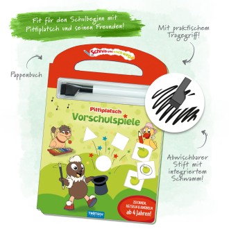 UNSER SANDMÄNNCHEN Schreib und wisch weg Vorschulspiele "Pitti"