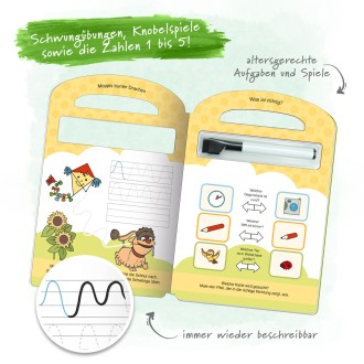 UNSER SANDMÄNNCHEN Schreib und wisch weg Vorschulspiele "Pitti"