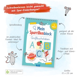 Spurrillenblock Großbuchstaben