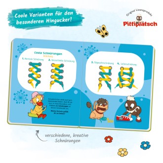UNSER SANDMÄNNCHEN Schnürsenkel-Buch "Pittiplatsch"