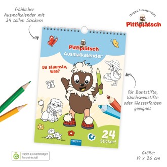 Ausmalkalender immerwährend Pittiplatsch