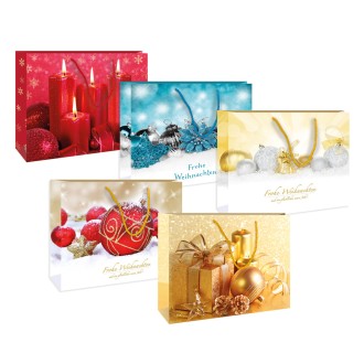 Weihnachts-Glitzertasche groß quer