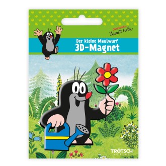 DER KLEINE MAULWURF 3D Magnet "Maulwurf mit Gießkanne"