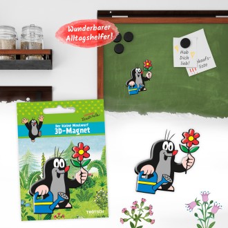 DER KLEINE MAULWURF 3D Magnet "Maulwurf mit Gießkanne"