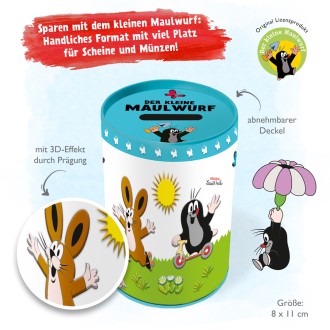 DER KLEINE MAULWURF Spardose "Fahrzeuge"