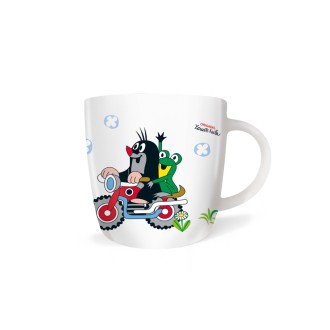 DER KLEINE MAULWURF 3tlg.Porzellan-Set "Motorrad"
