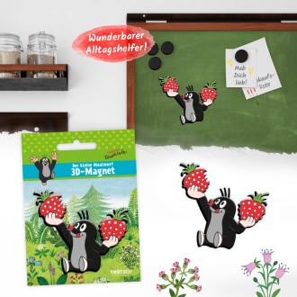 DER KLEINE MAULWURF Magnet "Maulwurf Erdbeere"