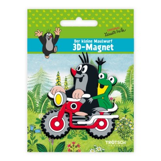 DER KLEINE MAULWURF 3D Magnet "Maulwurf Motorrad"
