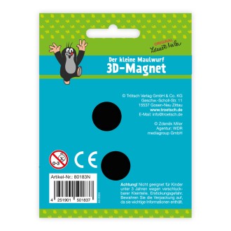 DER KLEINE MAULWURF 3D Magnet "Maulwurf Motorrad"