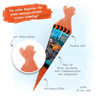 Schultüte Monstertruck 35 cm