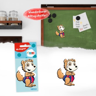 BOBO SIEBENSCHLÄFER 3D Magnet "Bobo"